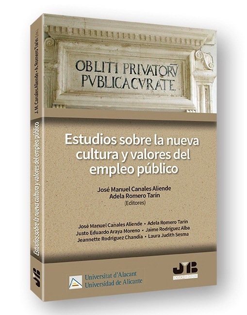 Estudios sobre la nueva cultura y valores del empleo público, de Canales Aliende, José Manuel | portada del libro