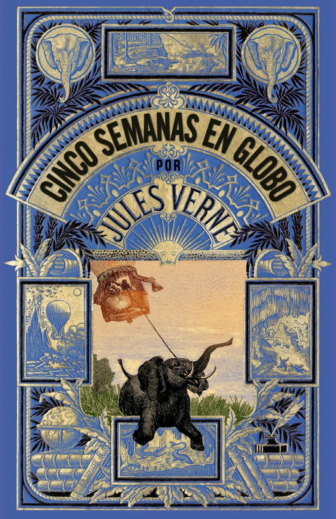 CINCO SEMANAS EN GLOBO, de VERNE | portada del libro