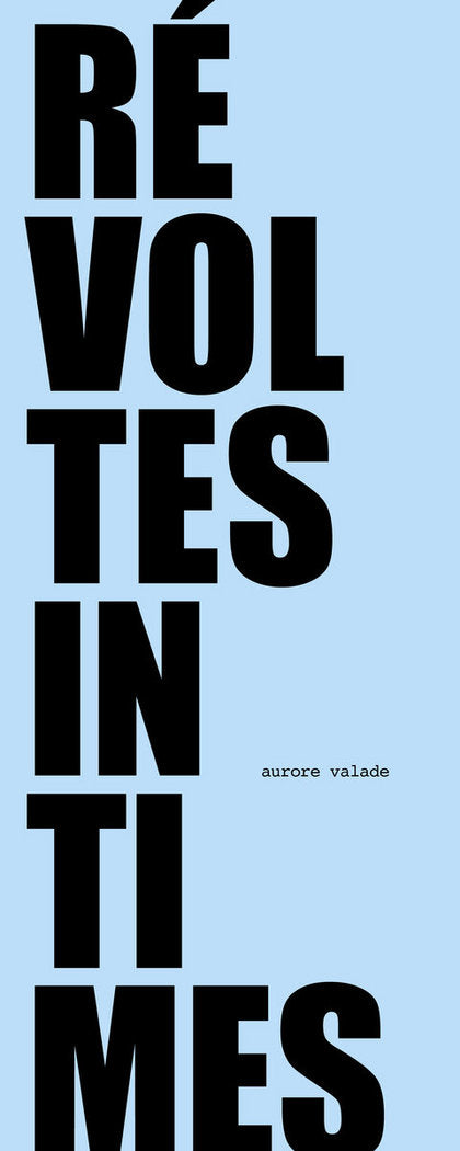 RÉVOLTES INTIMES, de VALADE, AURORE | portada del libro