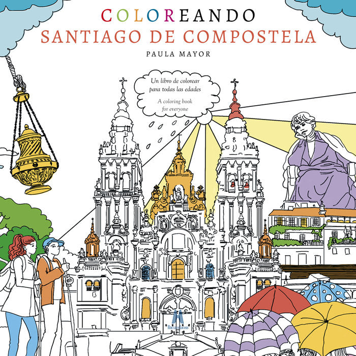 Coloreando Santiago de Compostela | portada del libro