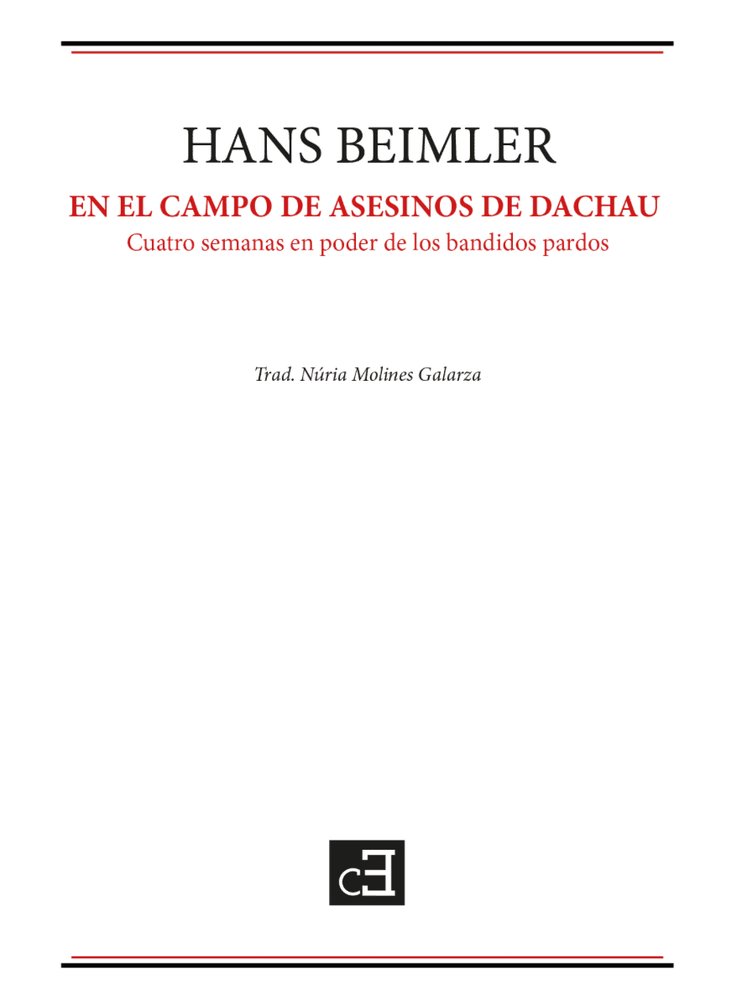 EN EL CAMPO DE ASESINOS DE DACHAU, de BEIMLER, HANS | portada del libro