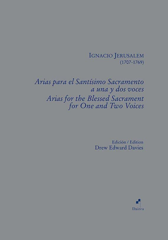 Arias para el Santísimo Sacramento a una y dos voces, de JERUSALEM | portada del libro