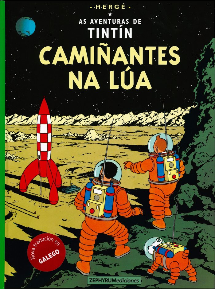 Camiñantes na Lúa, de Hergé | portada del libro