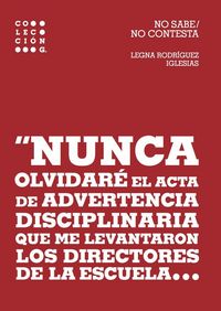 No sabe/ No contesta, de Rodríguez Iglesias, Legna | portada del libro
