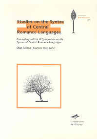 Studies on the syntax of Central romance languages, de Varios autores | portada del libro