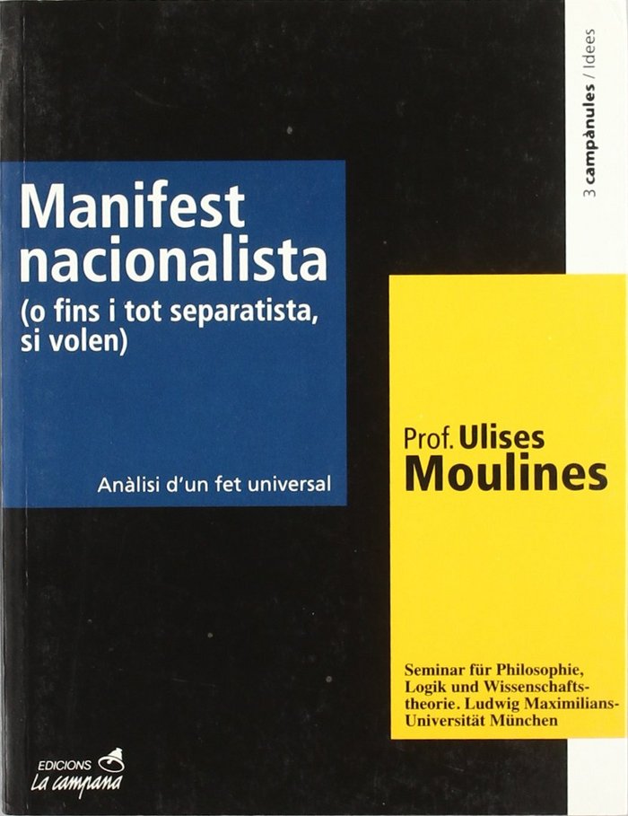 MANIFEST NACIONALISTA, de MOULINES, C. ULISES | portada del libro