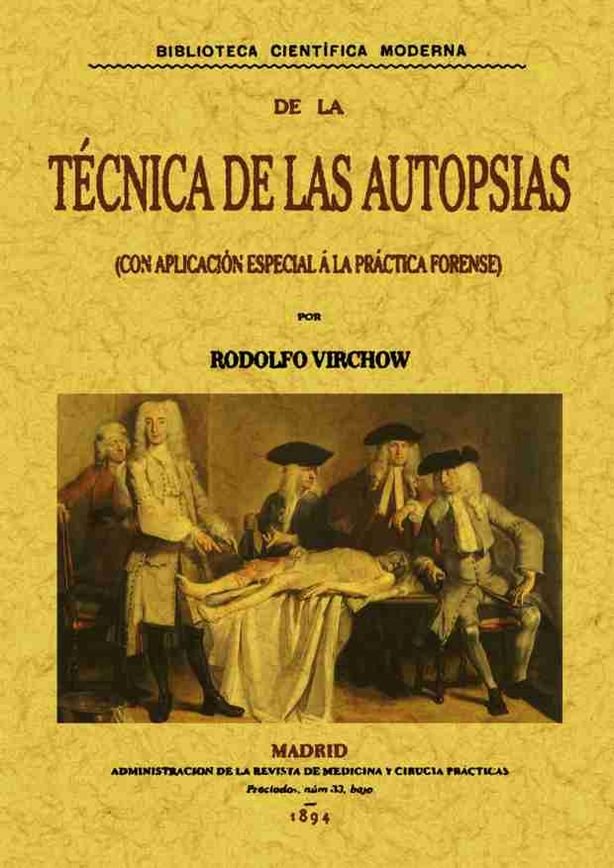 Técnica de las autopsias, de Virchow, Rudolf | portada del libro