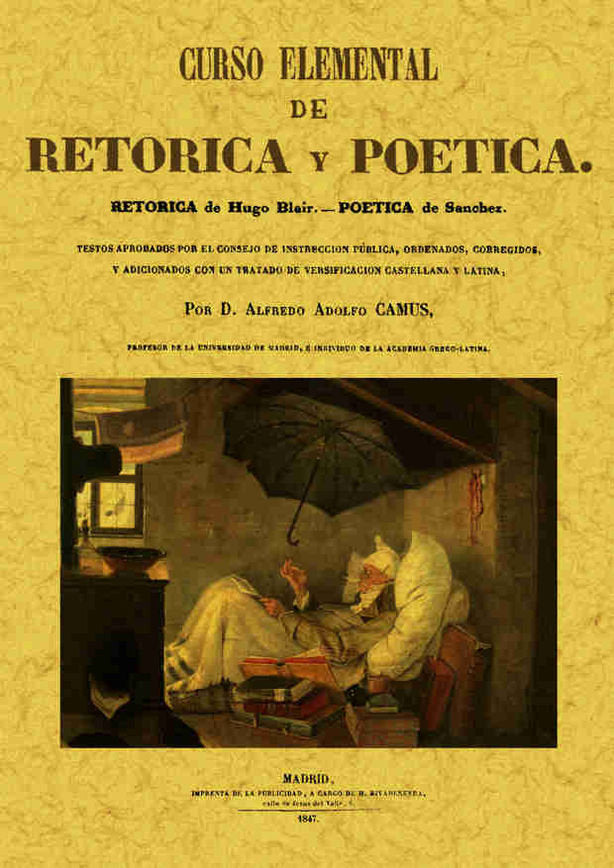 Curso elemental de retórica y poética, de Camús, Alfredo Adolfo | portada del libro