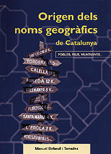 ORIGEN DELS NOMS GEOGRAFICS DE CATALUNYA, de BOFARULL I TERRADES | portada del libro