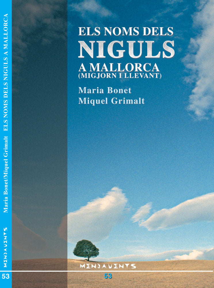 Els noms dels niguls a mallorca (migjorn i llevant), de Bonet Vidal, Maria | portada del libro