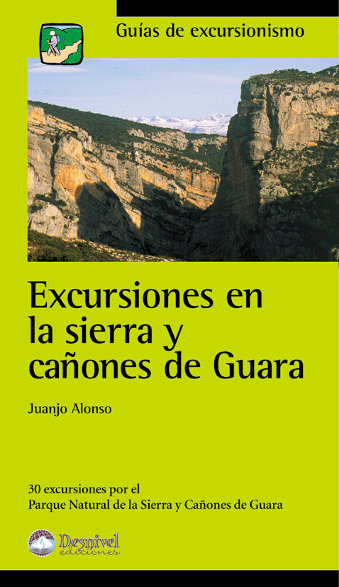 EXCURSIONES EN LA SIERRA Y CAñONES DE GUARA, de ALONSO | portada del libro