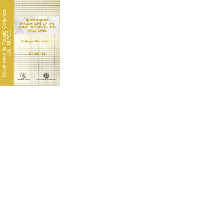 Quantitative implications of the fiscal theory of the price level, de Mira Navarro | portada del libro
