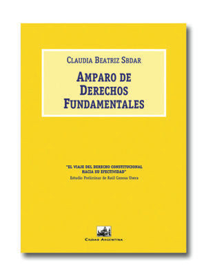Amparo de derechos fundamentales, de Sbdar, Claudia Beatriz | portada del libro
