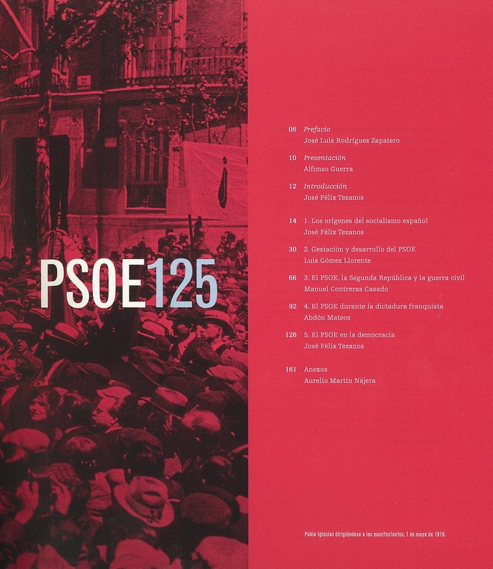 PSOE 125, de TEZANOS | portada del libro