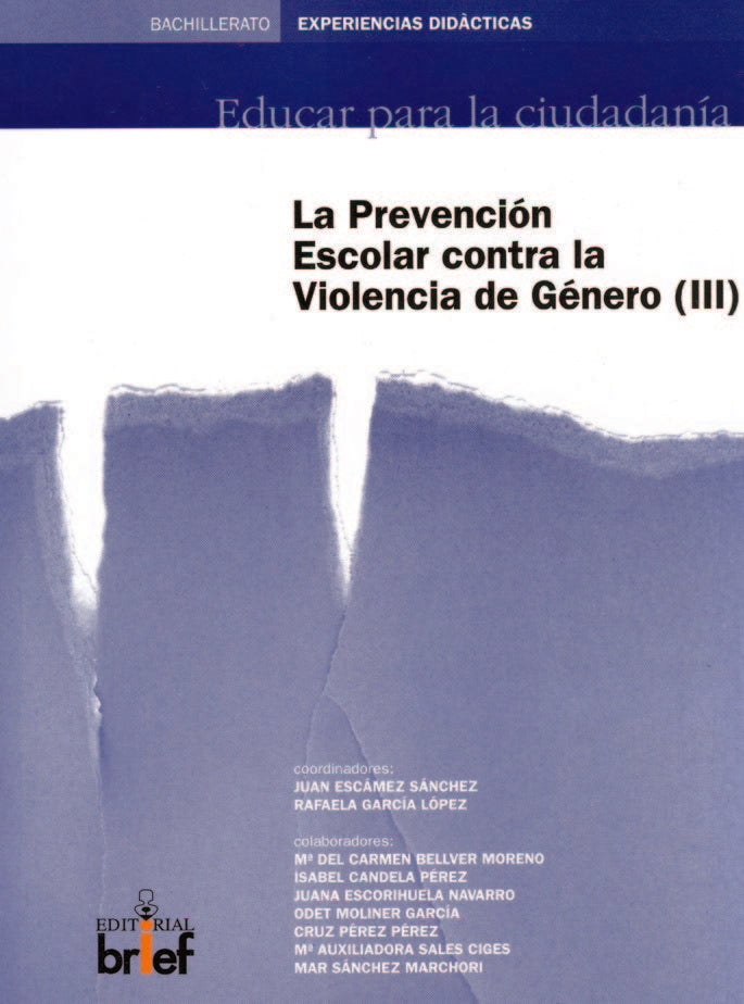 Programa de prevención escolar contra la violencia de género (III), de Escámez Sánchez, Juan | portada del libro