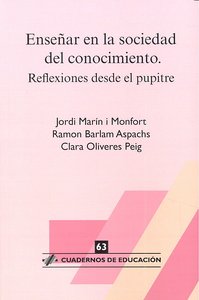 Enseñar en la sociedad del conocimiento. Reflexiones desde el pupitre, de Marín i Monfort | portada del libro