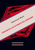PRINCIPIOS METAFISICOS DEL DERE, de Immanuel Kant | portada del libro