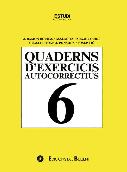 Quadern d'exercicis autocorrectius 6, de BORR·S HERNANDIS, JOAN RAMON | portada del libro
