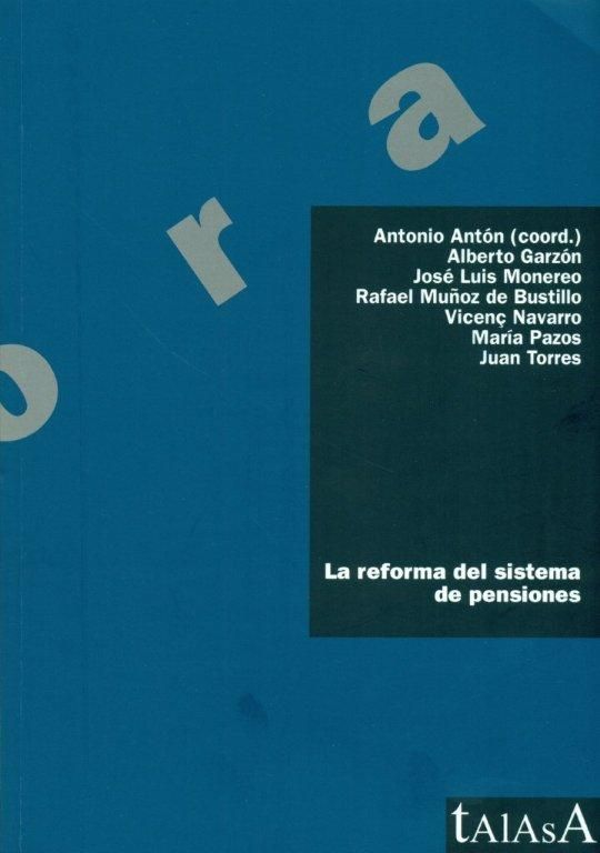 La reforma del sistema de pensiones, de Morón Morón | portada del libro