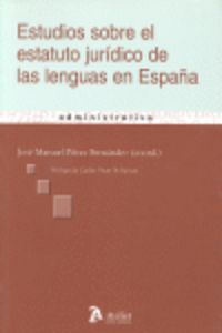 Estudios sobre el estatuto juridico de las lenguas en españa., de J.M. PEREZ FERNANDEZ | portada del libro