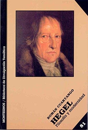 Hegel: Filosofía y moder., de Cuartango | portada del libro