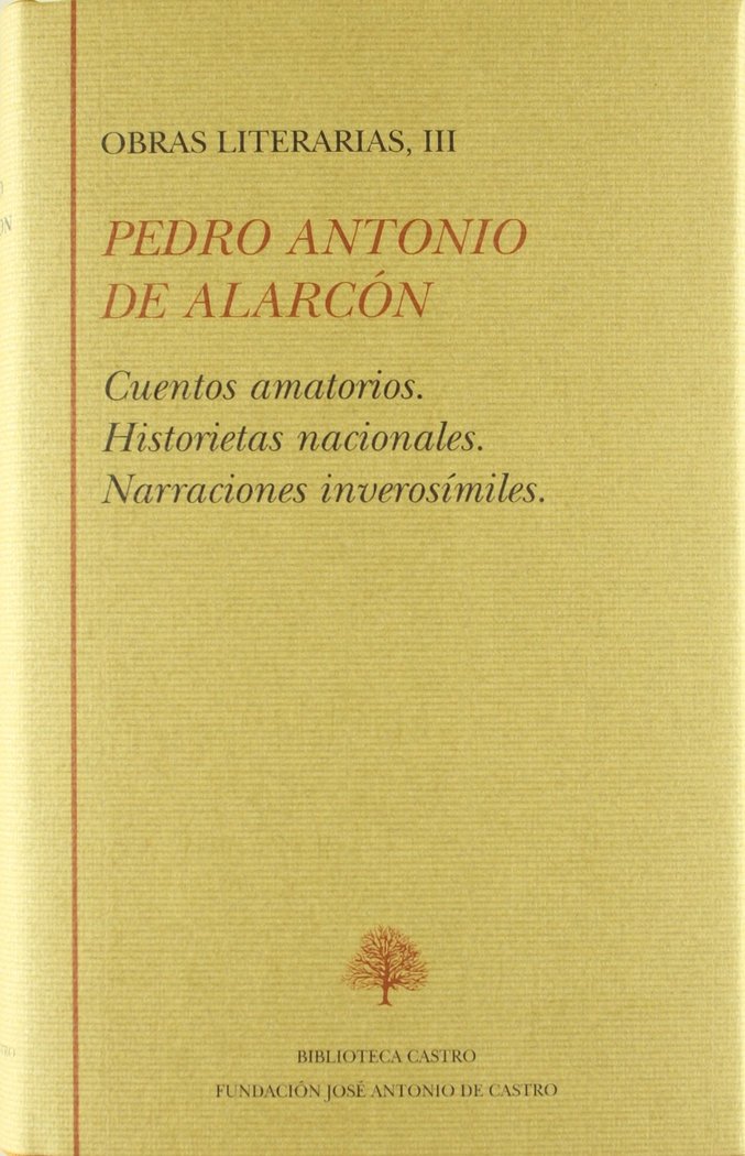 PEDRO ANTONIO DE ALARCON: OBRAS LITERARIAS (TOMO III), de PEDRO ANTONIO ALARCóN DE | portada del libro