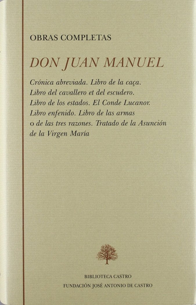 Obras completas, de Juan Manuel | portada del libro