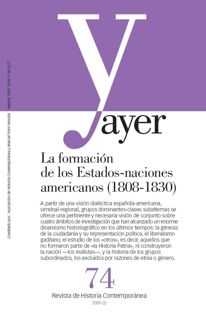 LA FORMACION DE LOS ESTADOS-NACIONES AMERICANOS, 1808-1830, de Chust, Manuel | portada del libro