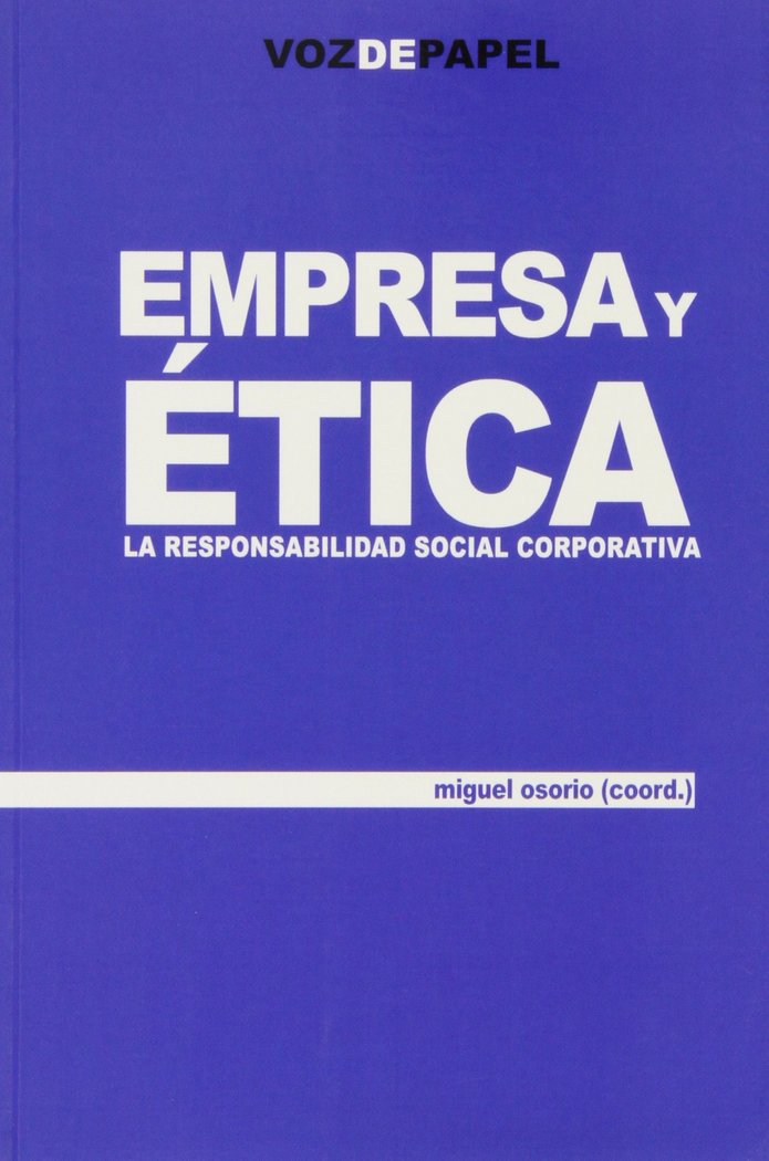 Empresa y ética, de OSORIO GARCIA DE OTEYZA | portada del libro