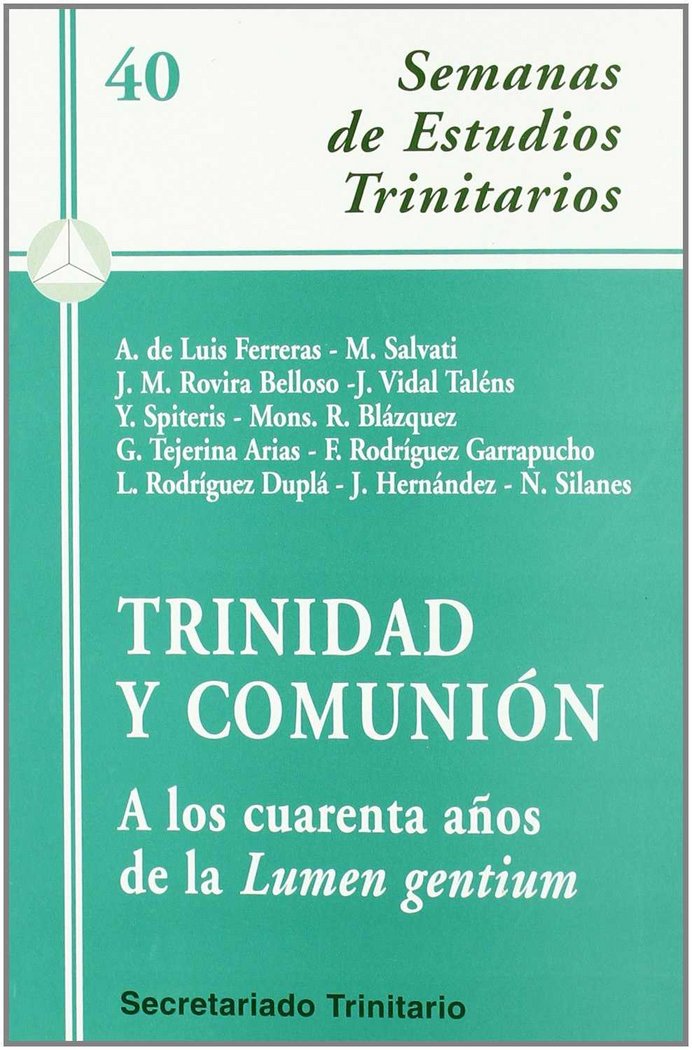 Trinidad y comunión, de Varios autores | portada del libro