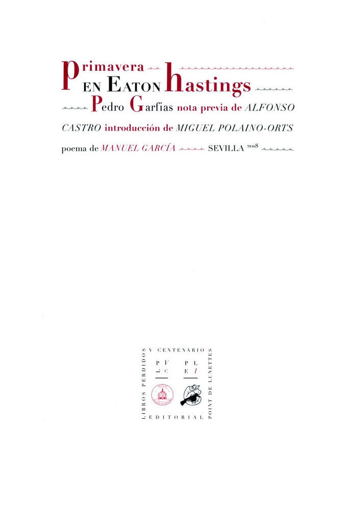 PRIMAVERA EN EATON HASTINGS, de GARFIAS | portada del libro