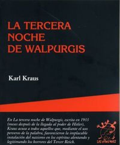 LA TERCERA NOCHE DE WALPURGIS   *, de Kraus | portada del libro