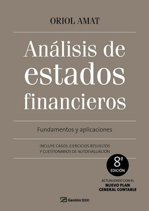 Análisis de estados financieros, de Amat, Oriol | portada del libro
