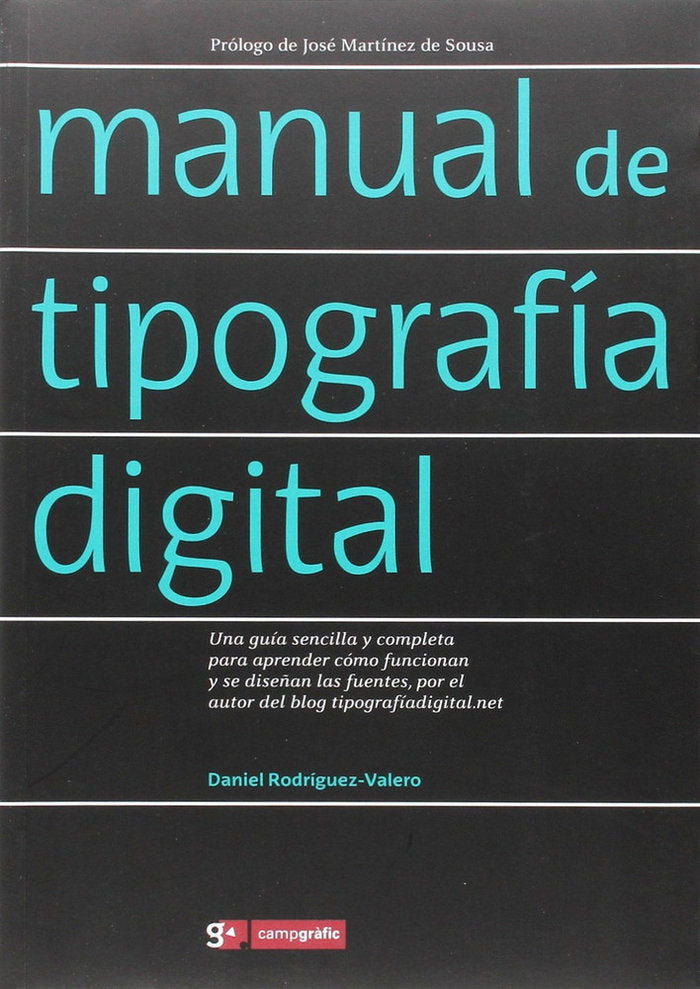 Manual de tipografía digital, de Rodríguez-Valero | portada del libro