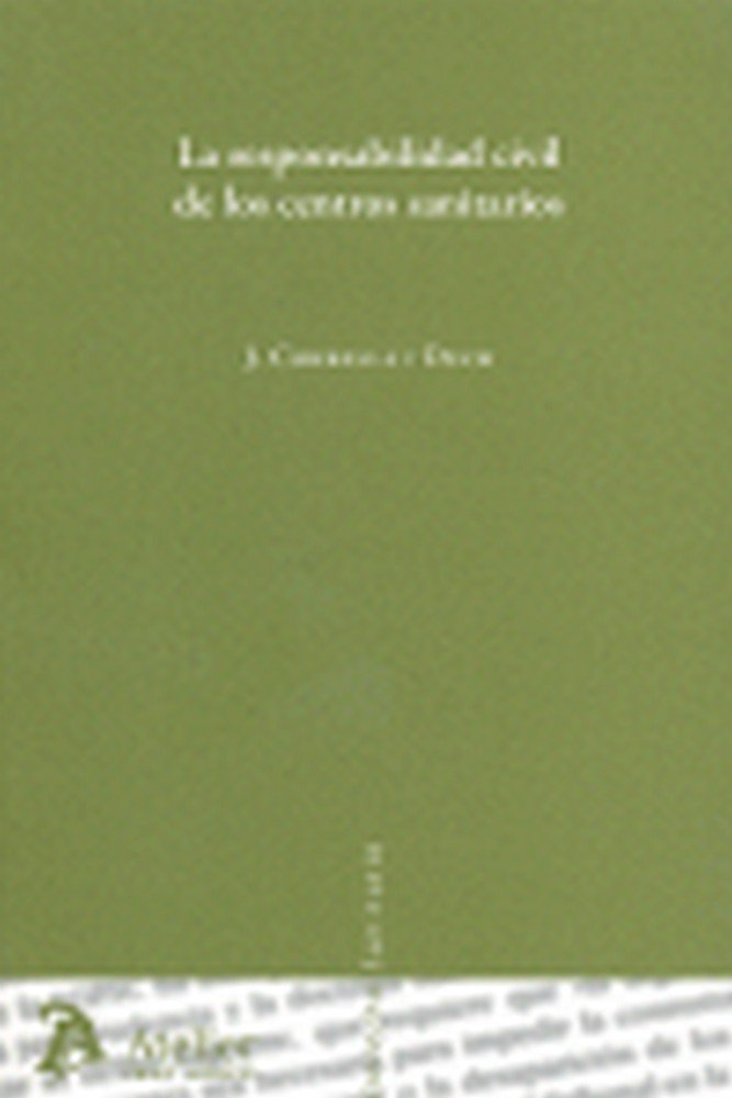 RESPONSABILIDAD CIVIL DE LOS CENTROS SANITARIOS, de CORBELLA I DUCH | portada del libro