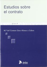 Estudios sobre el contrato., de Gete-alonso y Calera | portada del libro