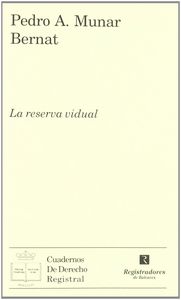 La reserva vidual, de MUNAR BERNAT | portada del libro