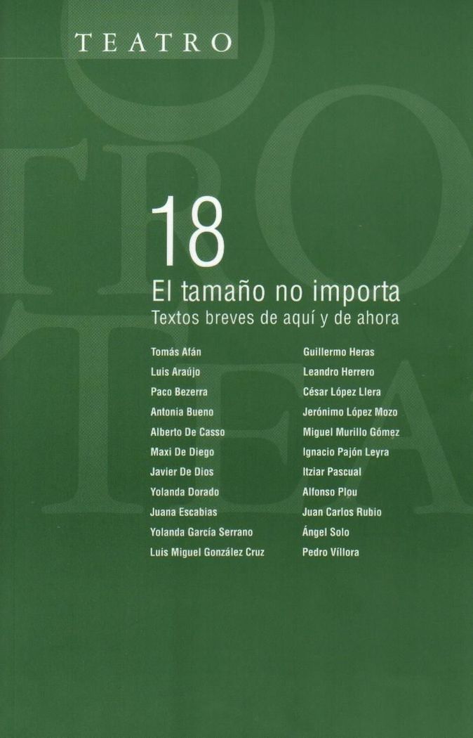 El tamaño no importa, de Varios autores | portada del libro