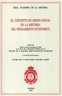 El concepto de orden social en la historia del pensamiento económico., de González González | portada del libro