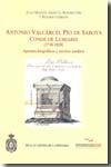 Antonio Valcárcel Pío de Saboya, Conde de Lumiares (1748-1808)., de Abascal, Juan Manuel | portada del libro