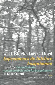 Especímenes del folclore bosquimano, de Bleek, Wilhelm Heinrich Immanuel | portada del libro