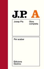 Per acabar, de Josep Pla | portada del libro