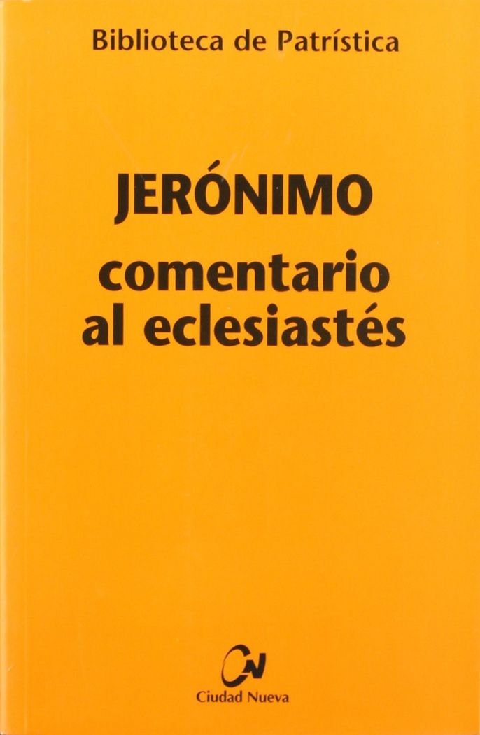 Comentario al Eclesiastés, de Jerónimo | portada del libro