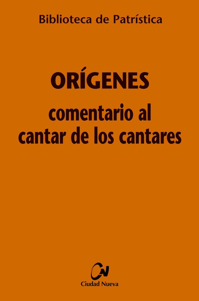 Comentario al Cantar de los Cantares, de Orígenes | portada del libro