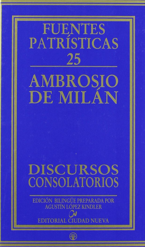 Discursos consolatorios, de Ambrosio de Milán | portada del libro