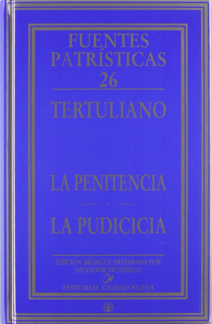 La penitencia - La pudicicia, de Tertuliano | portada del libro
