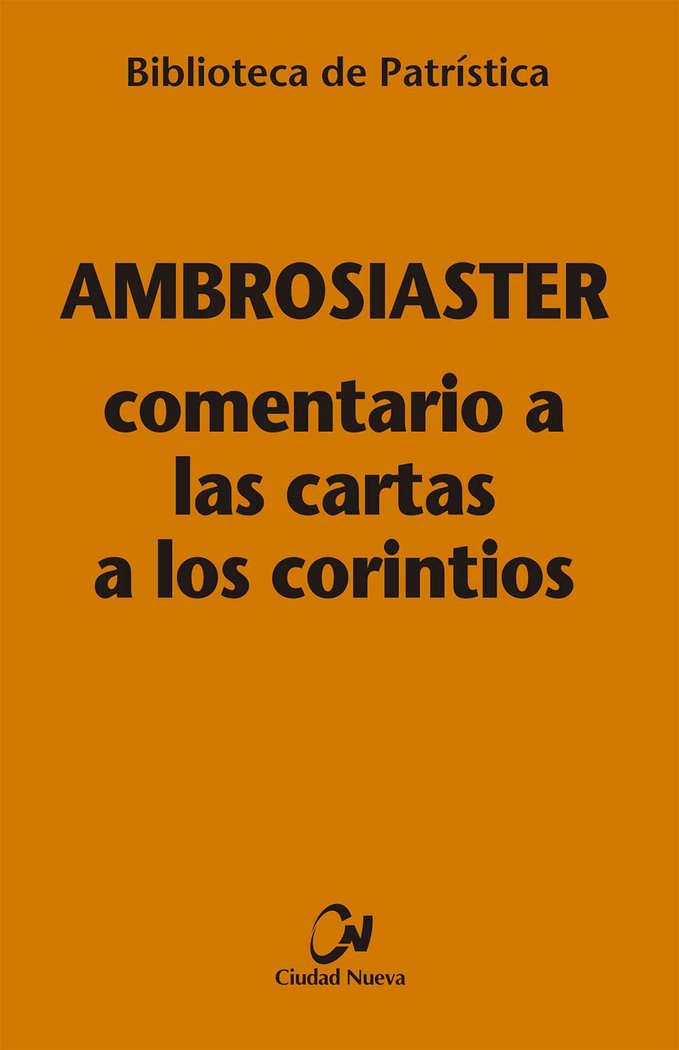Comentario a las Cartas a los Corintios, de Ambrosiaster | portada del libro