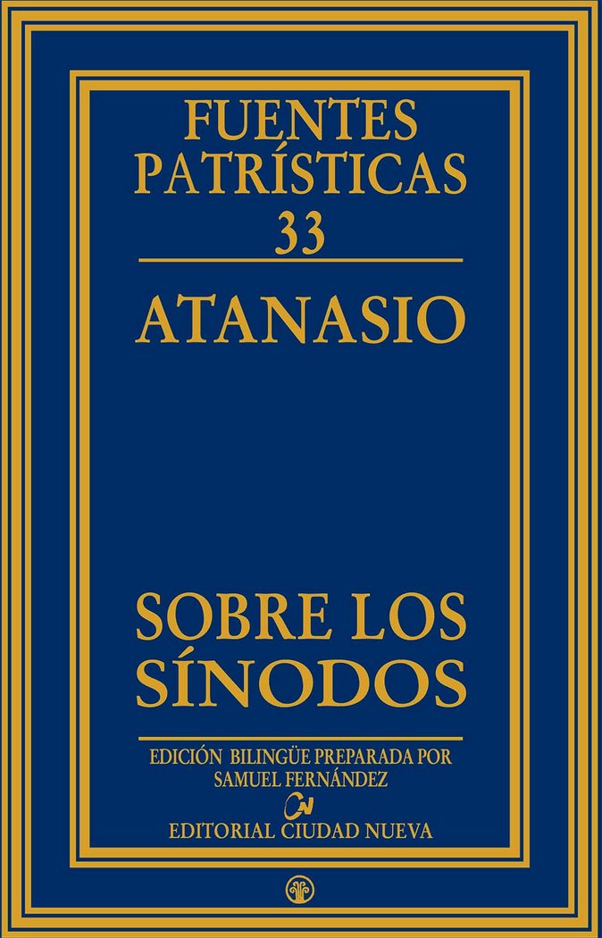 Sobre los sínodos, de Atanasio | portada del libro
