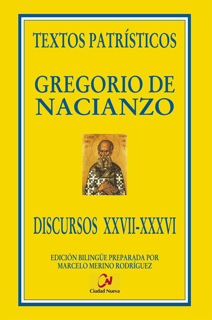 Discursos XXVII-XXXVI, de Gregorio Nacianceno | portada del libro