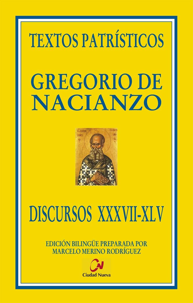 Discursos XXXVII-XLV, de Gregorio de Nacianzo | portada del libro